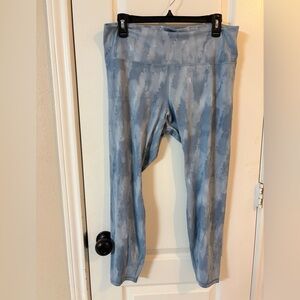 Patagonia NetPlus Light Blue Camo Women’s XL Leggings Athleisure Workout